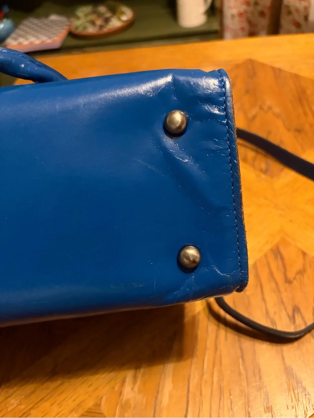 Patricia Nash Blue Floral Embossed Leather Satchel - Women Bags